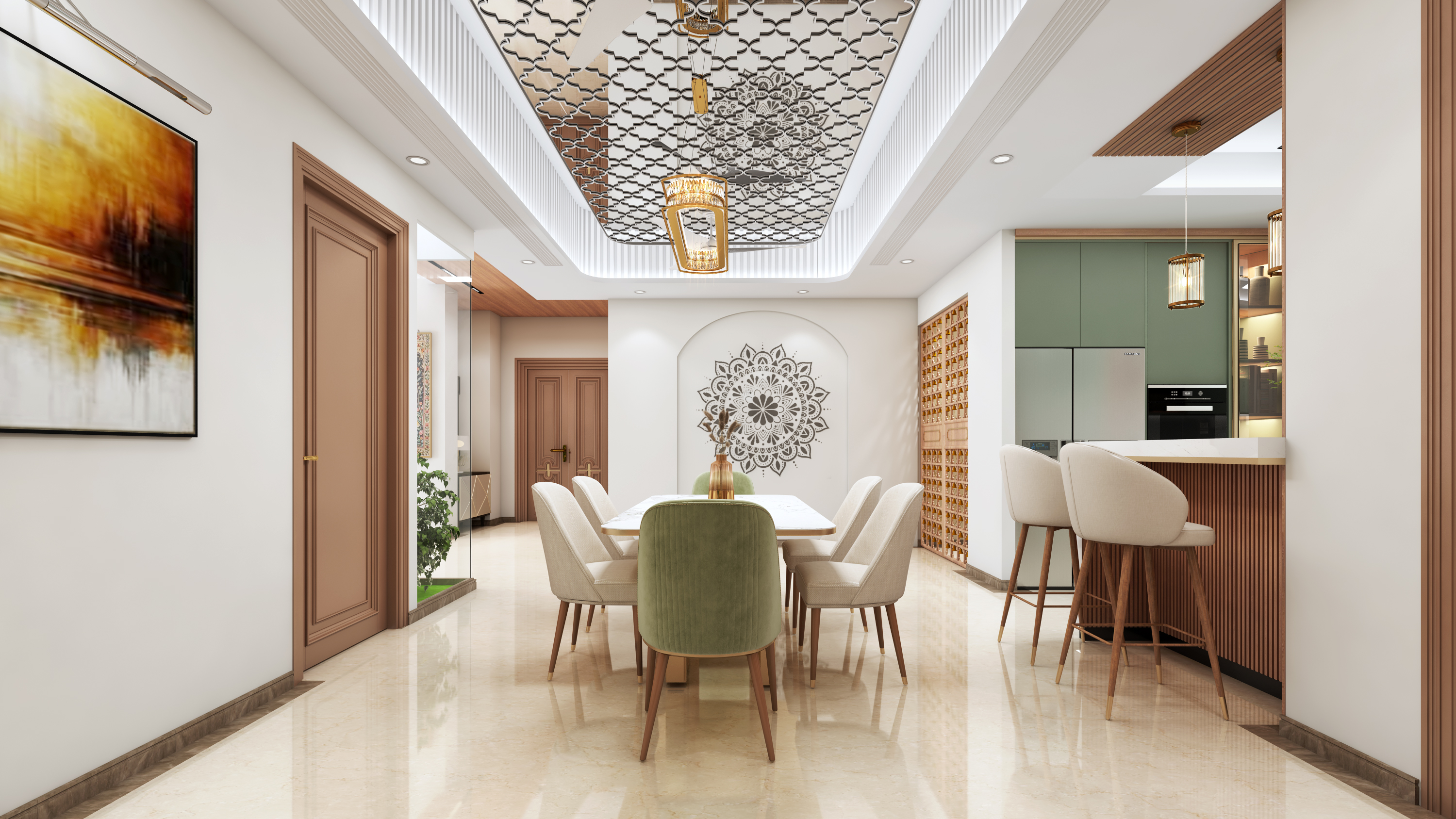 Service Apartment - Living Space